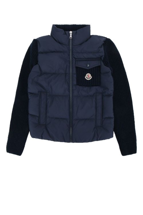 Quilted Wool-Blend Gilet — Navy