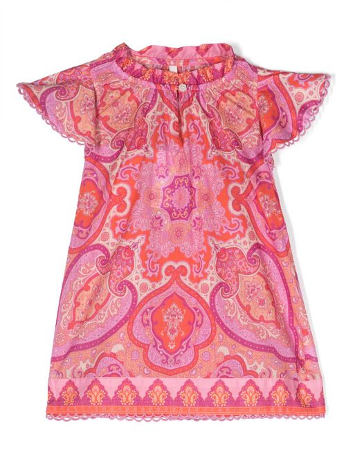 Halcyon paisley-print dress - Pink