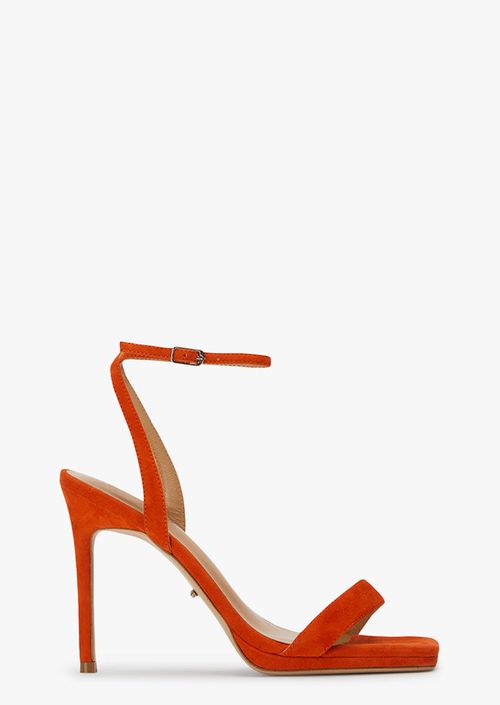 French Aperol Suede Heels