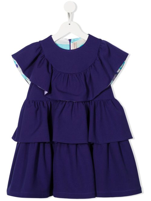 Tiered mini dress - Purple