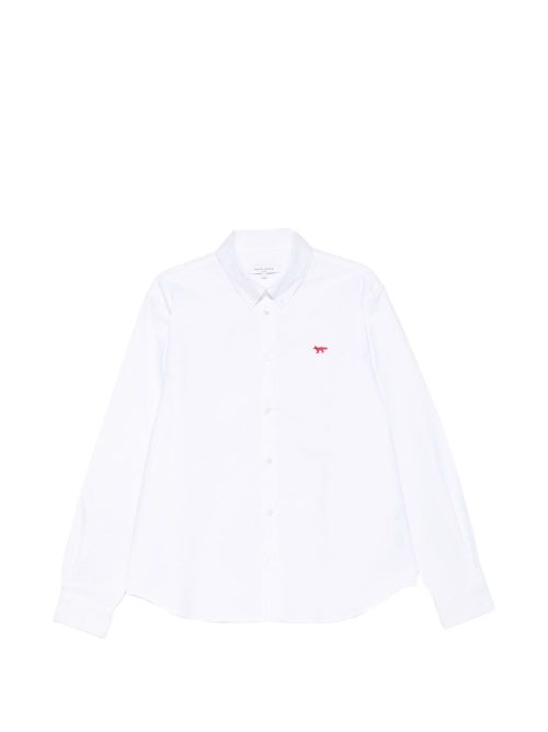 Cotton Profile Fox Shirt — White