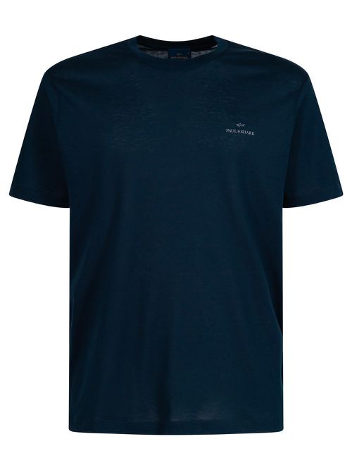 Cotton Blend T-Shirt With Tone-On-Tone Logo Print