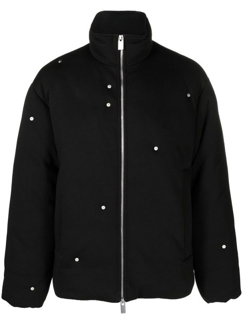 Padded stud-detail jacket - Black
