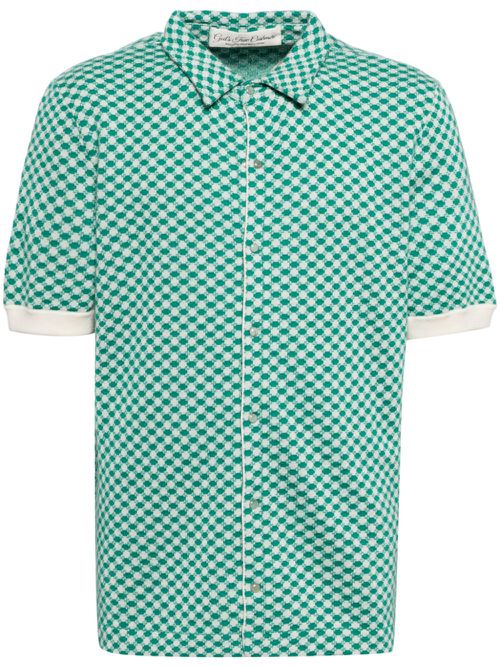 Emerald-Dot jacquard boat shirt - Green
