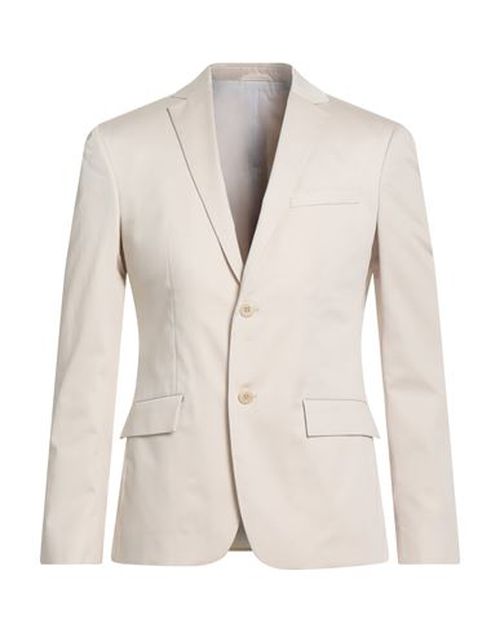Man Blazer Beige Size L Cotton, Elastane