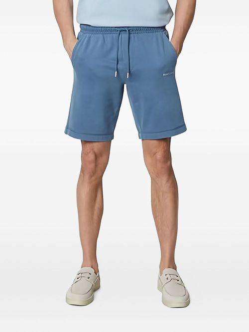 Drawstring-waist shorts - Blue