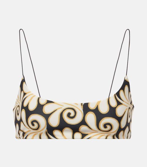 Isla printed bikini top