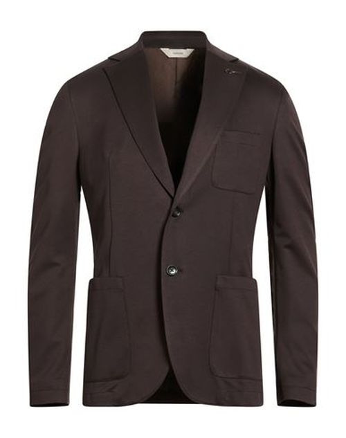 Man Blazer Chocolate brown Size 40 Cotton, Polyamide, Elastane