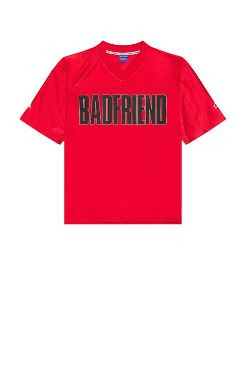 Badfriend Big Logo Football Jersey in Red