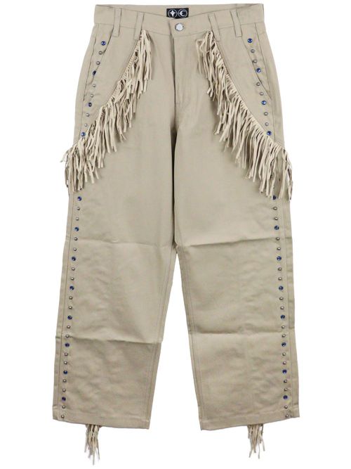 Castle Cowboy fringed trousers - Neutrals
