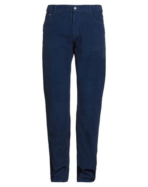 Man Pants Blue Size 40 Cotton, Elastane