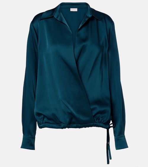 Satin wrap top