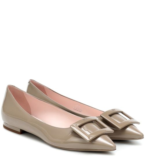 Roger Vivier Gommettine Ball leather ballet flats