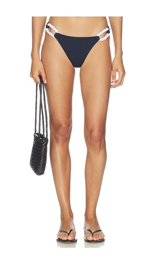 Nau Bikinis Rope Contrast Bikini Bottom in Navy. - XS also in S