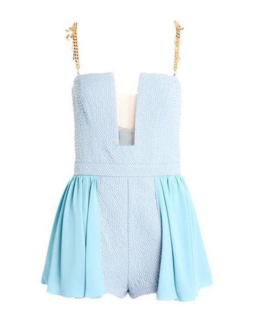 Woman Playsuit Light blue Size 6 Tencel, Polyester, Acrylic, Viscose, Wool
