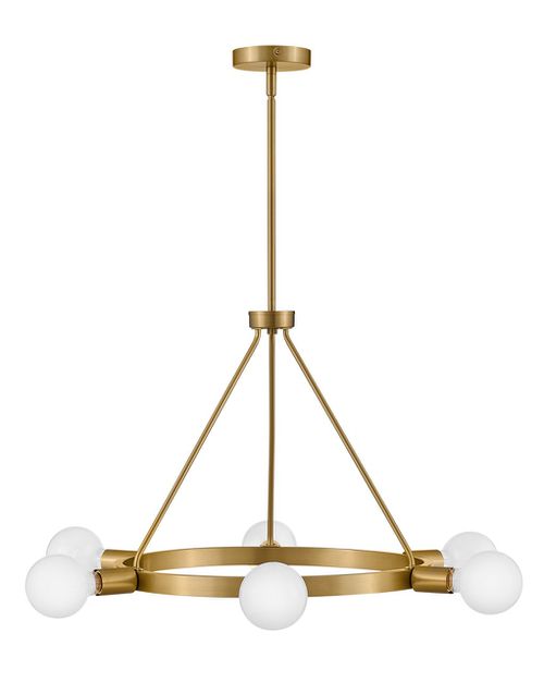 Lacquered Brass LED Chandelier from the Orla Collection