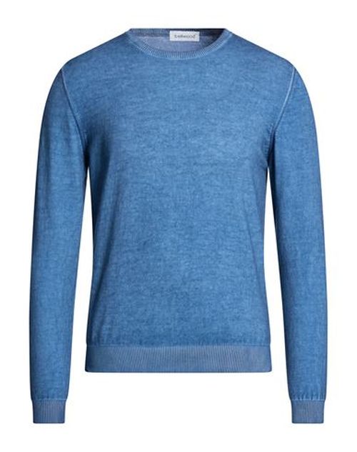 Man Sweater Light blue Size 44 Cotton