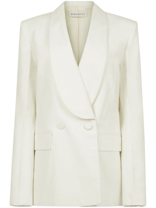 Double-breasted blazer - White