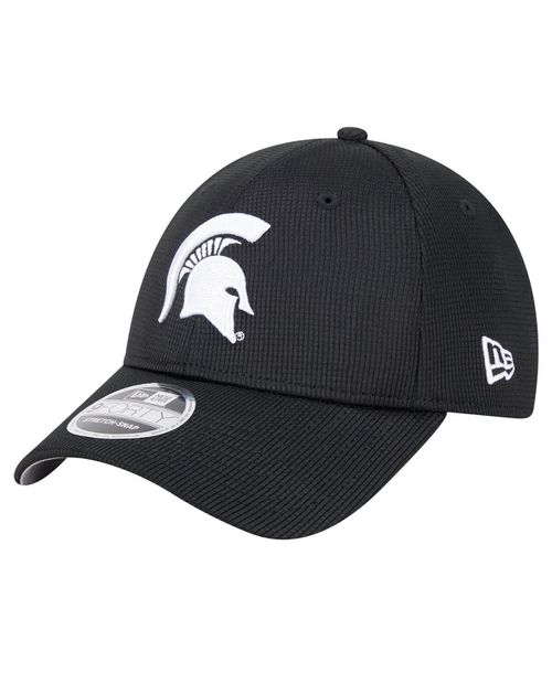 Men's Black Michigan State Spartans Pivot 9FORTY Stretch-Snap Adjustable Hat - Black