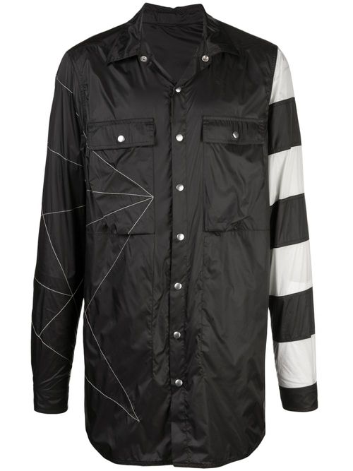 Humbug striped shirt jacket - Black