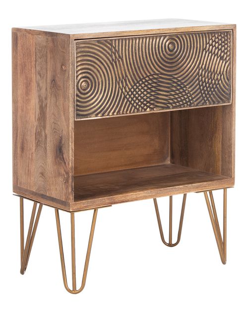 Solene 1-Drawer Textured Nightstand