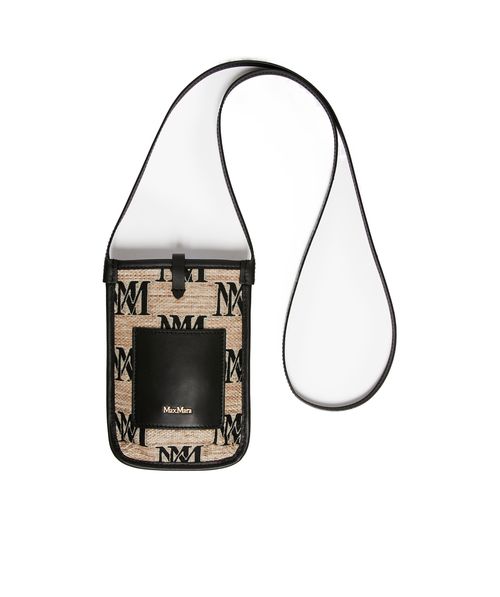 Jacquard leather mobile phone bag