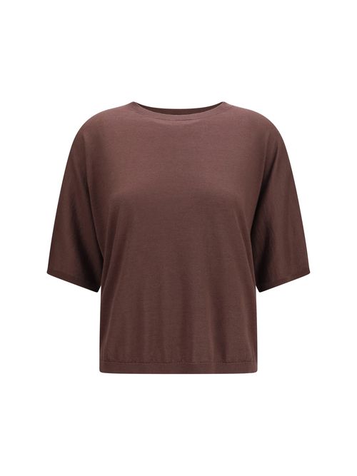 Cashmere and Silk Blend Sweater — Brown