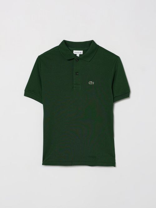Boy's Short-Sleeve Cotton Polo Shirt with Logo Patch