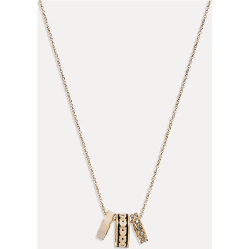 Coach Gold-Plated, Enamel and Crystal Necklace
