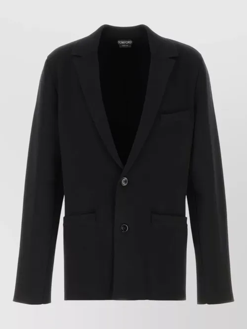 Tom Ford - stretch wool blend single breasted blazer