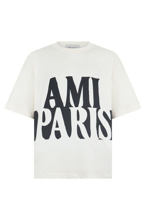 Men's Relaxed-Fit Cotton T-Shirt with Bold Black Print