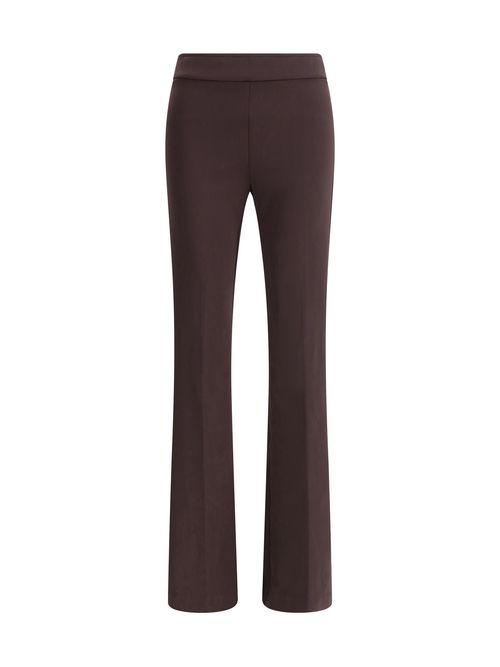 Flare Stretchy Trousers — Brown