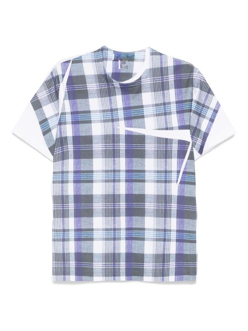 Comme Des Garçons Shirt tartan overprint T-shirt - Blue