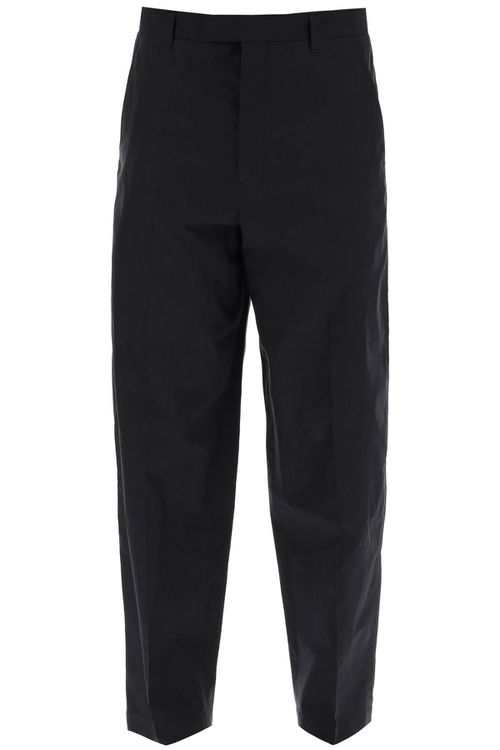 -Pantaloni Carrot In Cotone E Seta-Uomo