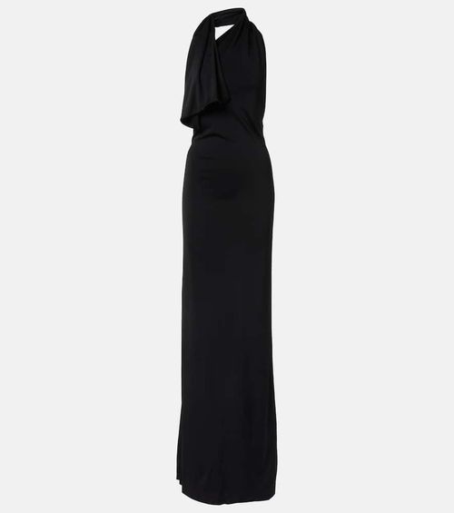 Roza draped jersey gown