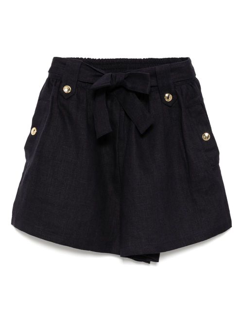 Chloé Kids linen shorts - Blue