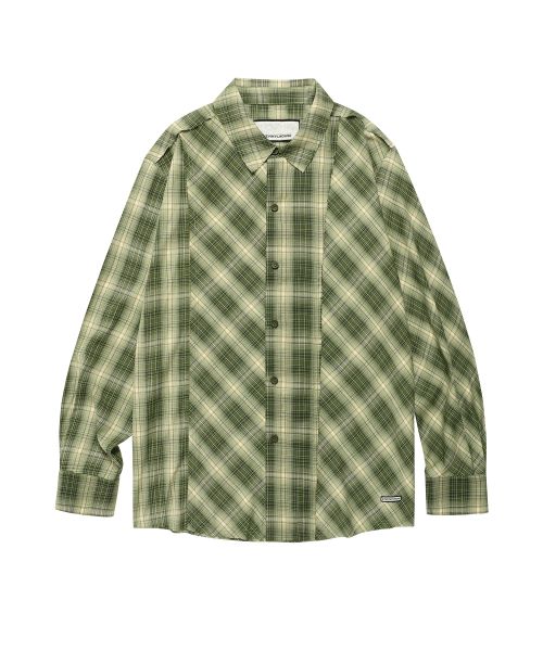 UNBALANCE CHECK SHIRTS GREEN
