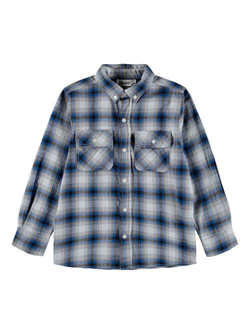 Checked button-up shirt - Blue