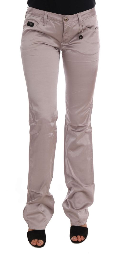 Slim Fit Rayon-Cotton Jeans — Beige