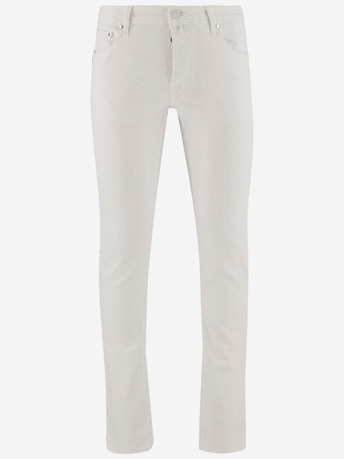 Stretch Cotton Blend Pants