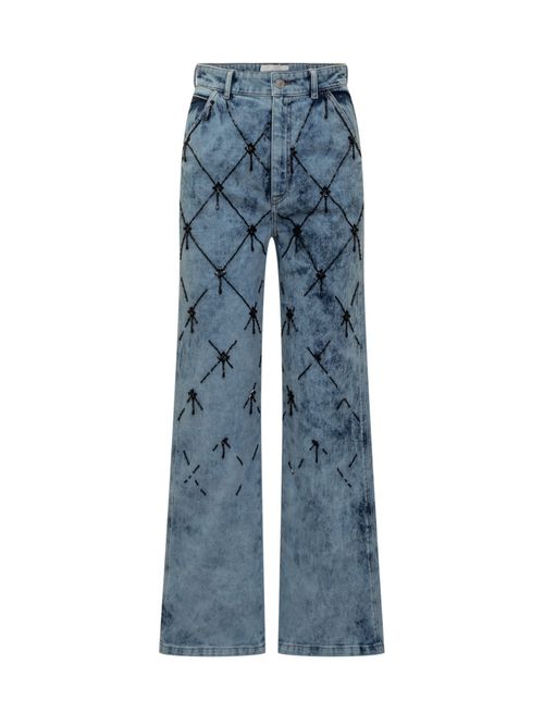 Blue Straight High Rise Jeans