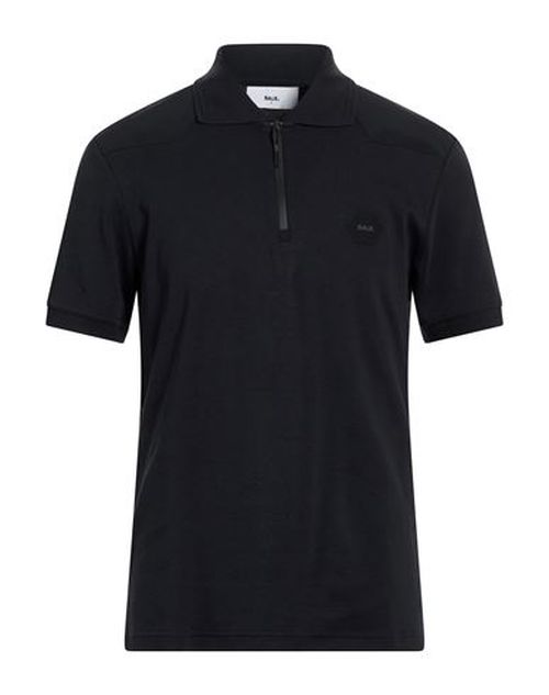 Man Polo shirt Black Size L Cotton, Polyamide, Elastane