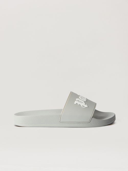 Big Logo Sliders Man  Grey White