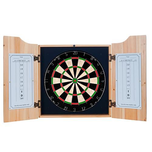Trademark Global NASCAR Beveled Wood Dart Cabinet Set