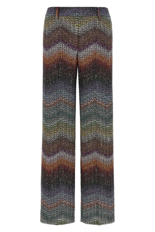 Zigzag Lamé Viscose Pants