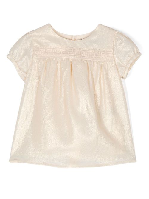 Greca-detailing dress - Gold