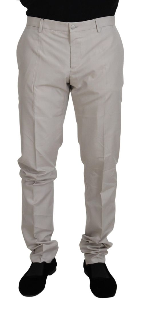 Silk Chino Pants — Beige