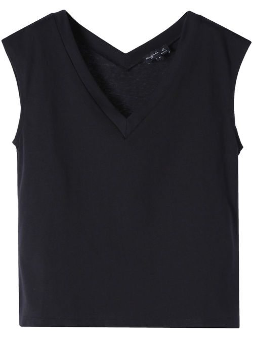 agnès b. 여성 Kazi cotton tank top - 블랙 ECQ2J000