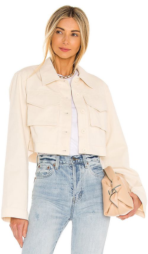 Lovers and Friends Angeles Cropped Jacket in Ivory.  XL. Also in