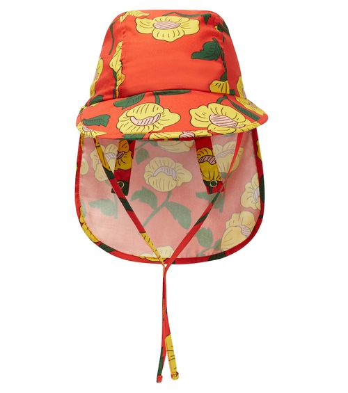 Mini Rodini Flowers printed cotton hat